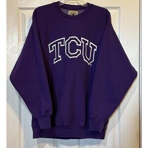 TCU Horned Frogs Purple Sweatshirt Steve & Barry's Collegiate Block Letter L